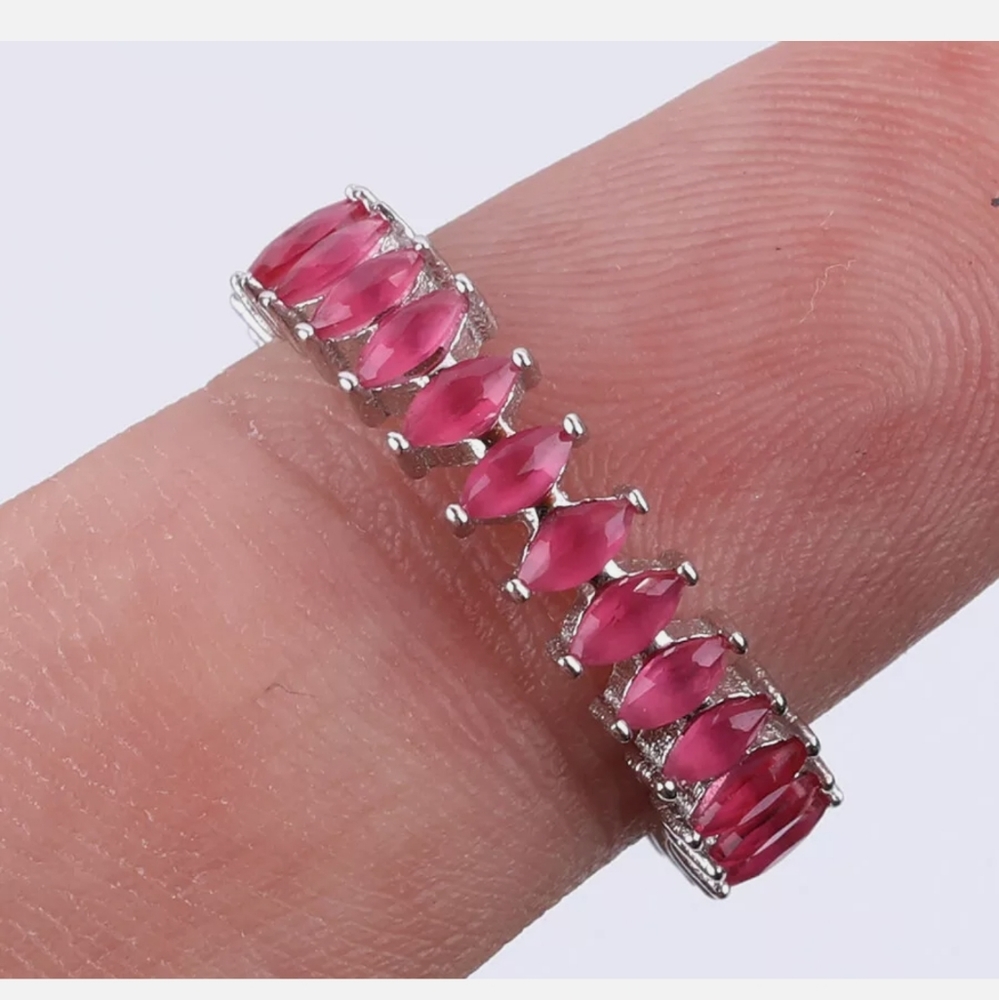 Sterling Ruby eternity band sz8.5 - Picture 1 of 4